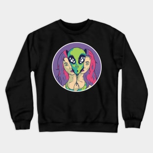 Aliens Among Us Extraterrestrial Being Crewneck Sweatshirt